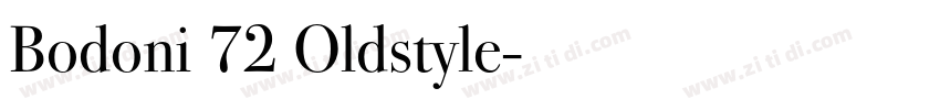Bodoni 72 Oldstyle字体转换